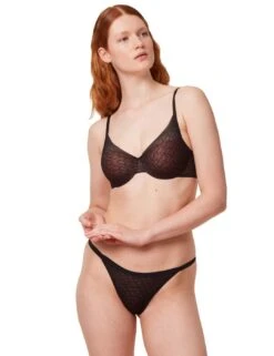 Triumph Signature Sheer Thong - Black -Belle Lingerie Store 63963 triumph signature sheer thong black 5