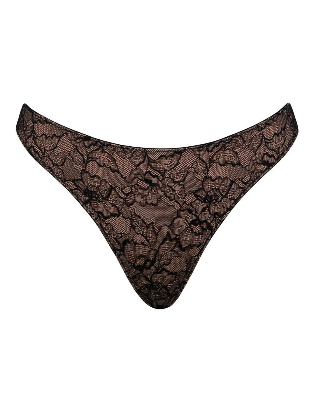 Curvy Kate Hey Girls Thong - Black/Latte 3 Curvy Kate Hey Girls Thong - Black/Latte - Image 3