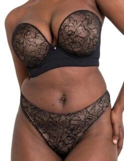 Curvy Kate Hey Girls Thong - Black/Latte 13 Curvy Kate Hey Girls Thong - Black/Latte -Belle Lingerie Store 63991 curvy kate hey girls thong blacklatte 4