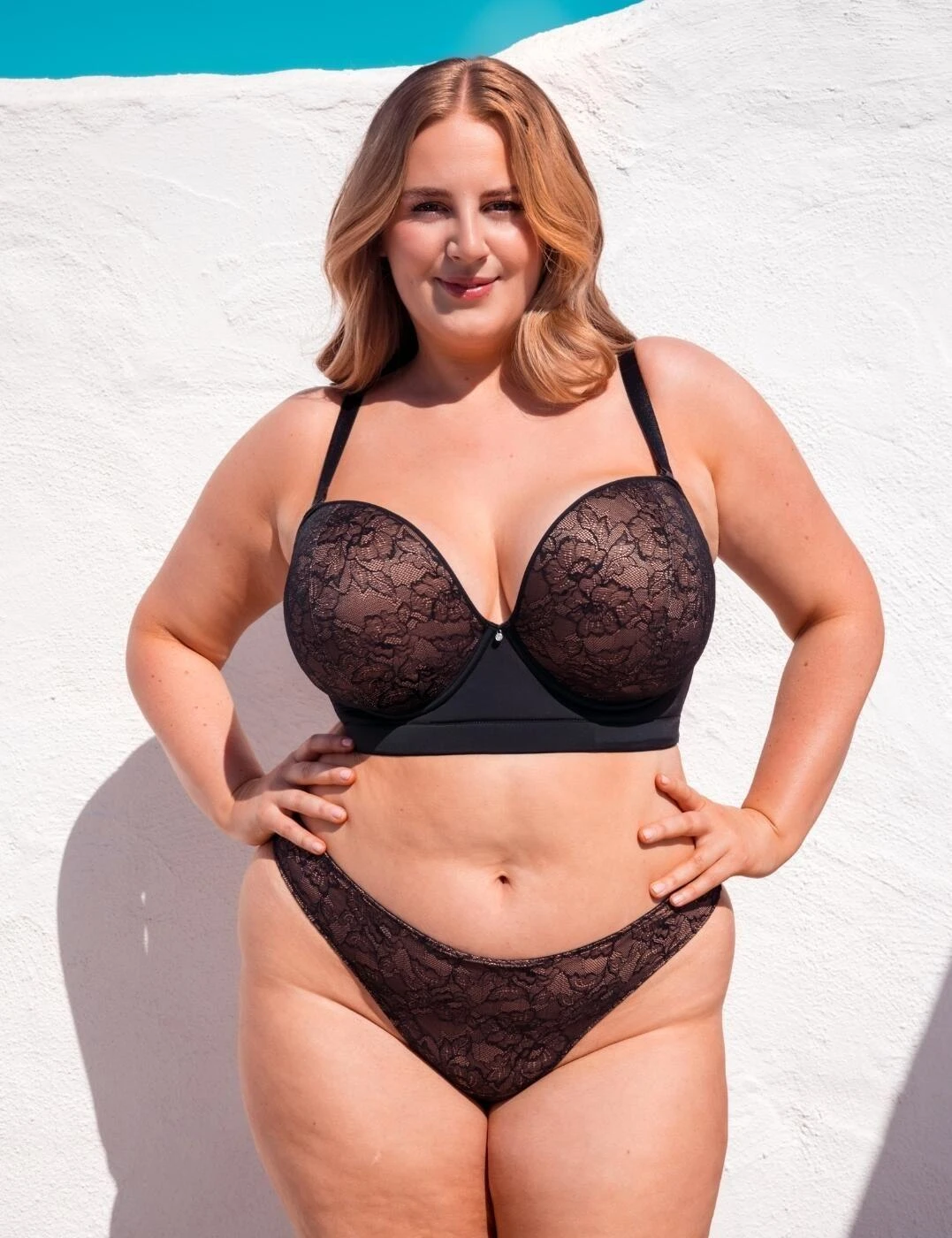 Curvy Kate Hey Girls Thong - Black/Latte 7 Curvy Kate Hey Girls Thong - Black/Latte - Image 7