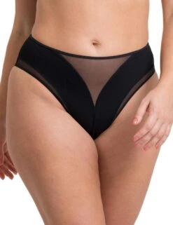 Scantilly By Curvy Kate Swerve High Waist Brief - Black