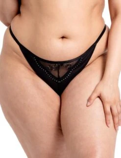 Curvy Kate Stardust Thong - Black Sparkle