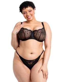 Curvy Kate Stardust Thong - Black Sparkle -Belle Lingerie Store 64051 curvy kate stardust thong black sparkle 5
