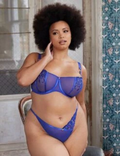 Scantilly By Curvy Kate Ornate Thong - Ultraviolet -Belle Lingerie Store 64056 scantilly by curvy kate ornate thong ultraviolet 5
