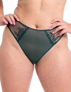 Curvy Kate Flare Deep Thong - Emerald Sparkle