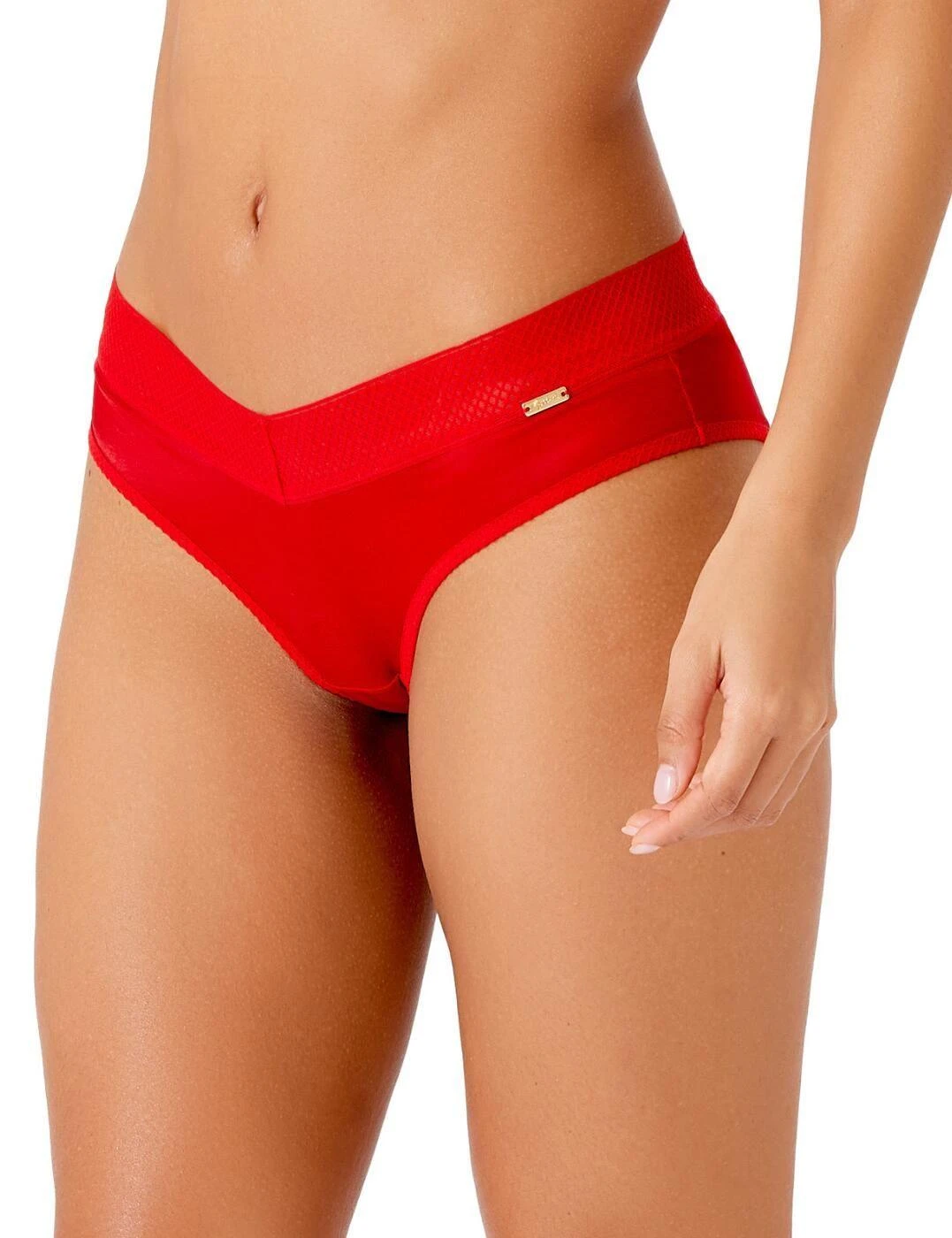 Gossard Glossies Cheeky Shorty Brief - Salsa Red 3 Gossard Glossies Cheeky Shorty Brief - Salsa Red - Image 3