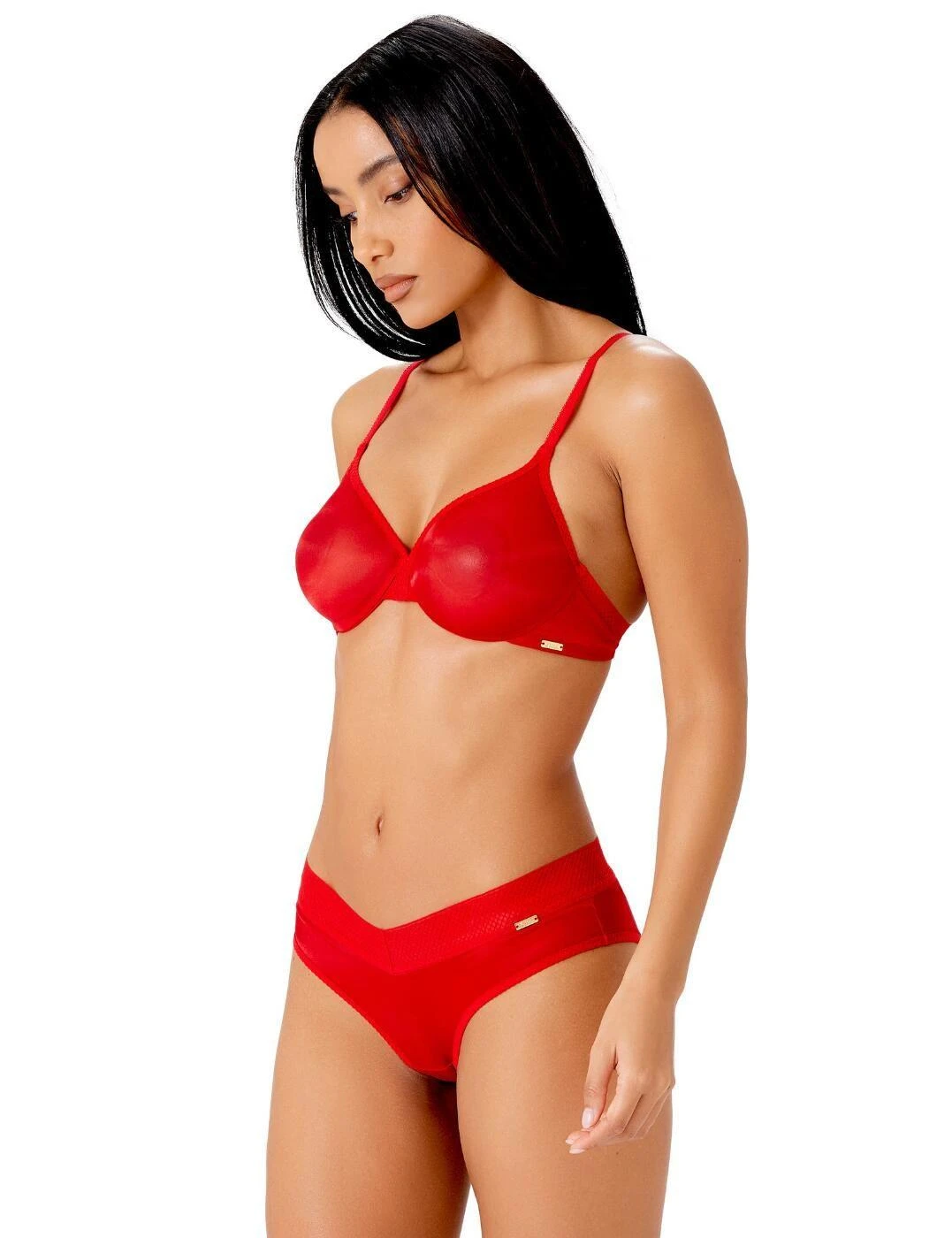 Gossard Glossies Cheeky Shorty Brief - Salsa Red 8 Gossard Glossies Cheeky Shorty Brief - Salsa Red - Image 8