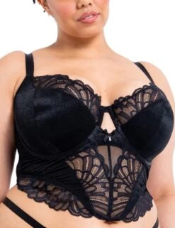 Curvy Kate Boost Bombshell Padded Balcony Longline Bra - Black Sparkle -Belle Lingerie Store 64082 curvy kate boost bombshell padded balcony longline bra black sparkle 4