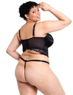 Curvy Kate Boost Bombshell Padded Balcony Longline Bra - Black Sparkle -Belle Lingerie Store 64082 curvy kate boost bombshell padded balcony longline bra black sparkle 6