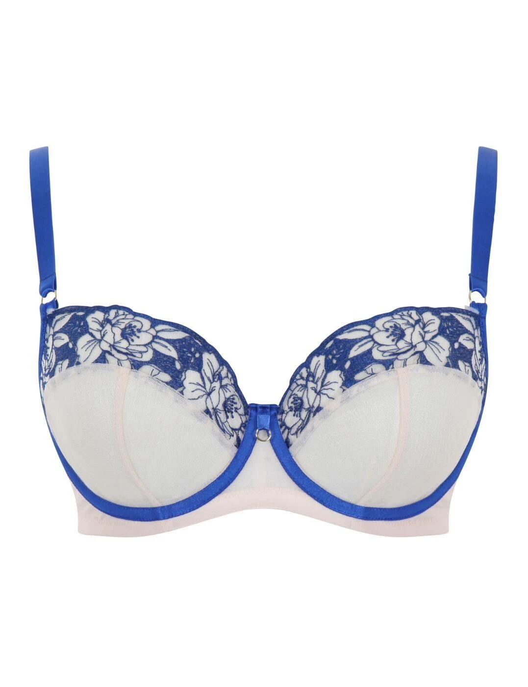 Panache Rosa Balcony Bra - Cobalt/Latte 5 Panache Rosa Balcony Bra - Cobalt/Latte - Image 5
