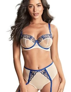 Panache Rosa Balcony Bra - Cobalt/Latte 14 Panache Rosa Balcony Bra - Cobalt/Latte -Belle Lingerie Store 64170 panache rosa balcony bra cobaltlatte 6