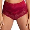 Panache Clara High Waist Brief - Orchid/Red