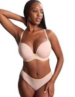 Panache Faith Moulded Plunge Bra - Blush Pink -Belle Lingerie Store 64229 panache faith moulded plunge bra blush pink 9
