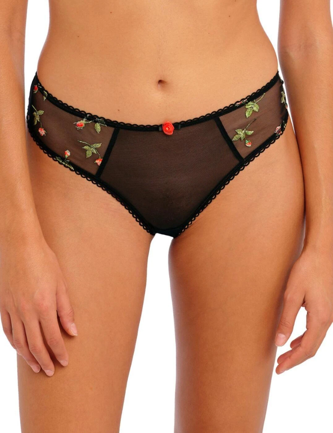 Freya Rose Blossom Thong - Black 1 Freya Rose Blossom Thong - Black