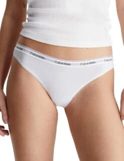 Calvin Klein Modern Logo Thong 3 Pack - Black/ White/ Grey Heather 5 Calvin Klein Modern Logo Thong 3 Pack - Black/ White/ Grey Heather -Belle Lingerie Store 64329 calvin klein modern logo thong 3 pack black white grey heather 2