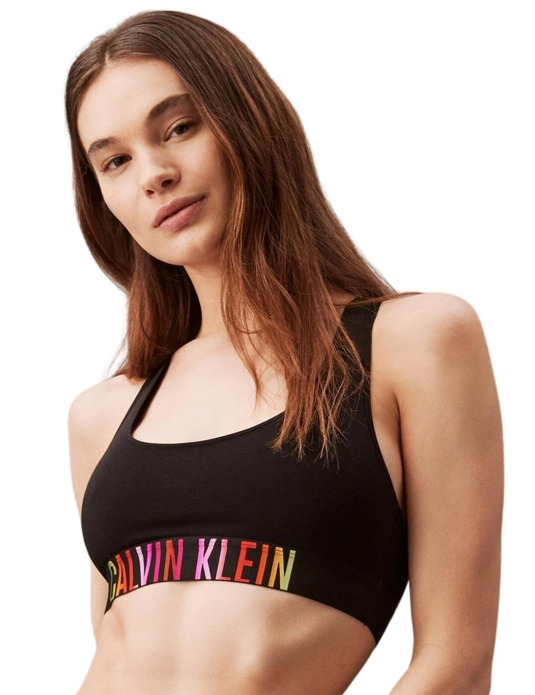 Calvin Klein Intense Power Pride Unlined Bralette - Black / Ombre Pride 1 Calvin Klein Intense Power Pride Unlined Bralette - Black / Ombre Pride