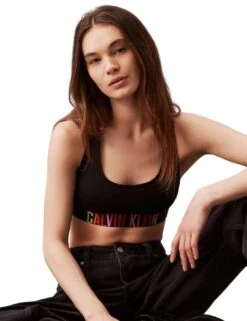 Calvin Klein Intense Power Pride Unlined Bralette - Black / Ombre Pride 9 Calvin Klein Intense Power Pride Unlined Bralette - Black / Ombre Pride -Belle Lingerie Store 64349 calvin klein intense power pride unlined bralette black ombre pride 5
