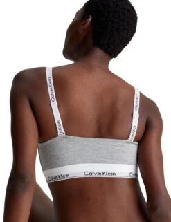 Calvin Klein Modern Cotton Lightly Lined Bandeau Bra - Grey Heather 12 Calvin Klein Modern Cotton Lightly Lined Bandeau Bra - Grey Heather -Belle Lingerie Store 64366 calvin klein modern cotton lightly lined bandeau bra grey heather 3
