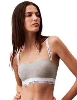 Calvin Klein Modern Cotton Lightly Lined Bandeau Bra - Grey Heather 13 Calvin Klein Modern Cotton Lightly Lined Bandeau Bra - Grey Heather -Belle Lingerie Store 64366 calvin klein modern cotton lightly lined bandeau bra grey heather 4