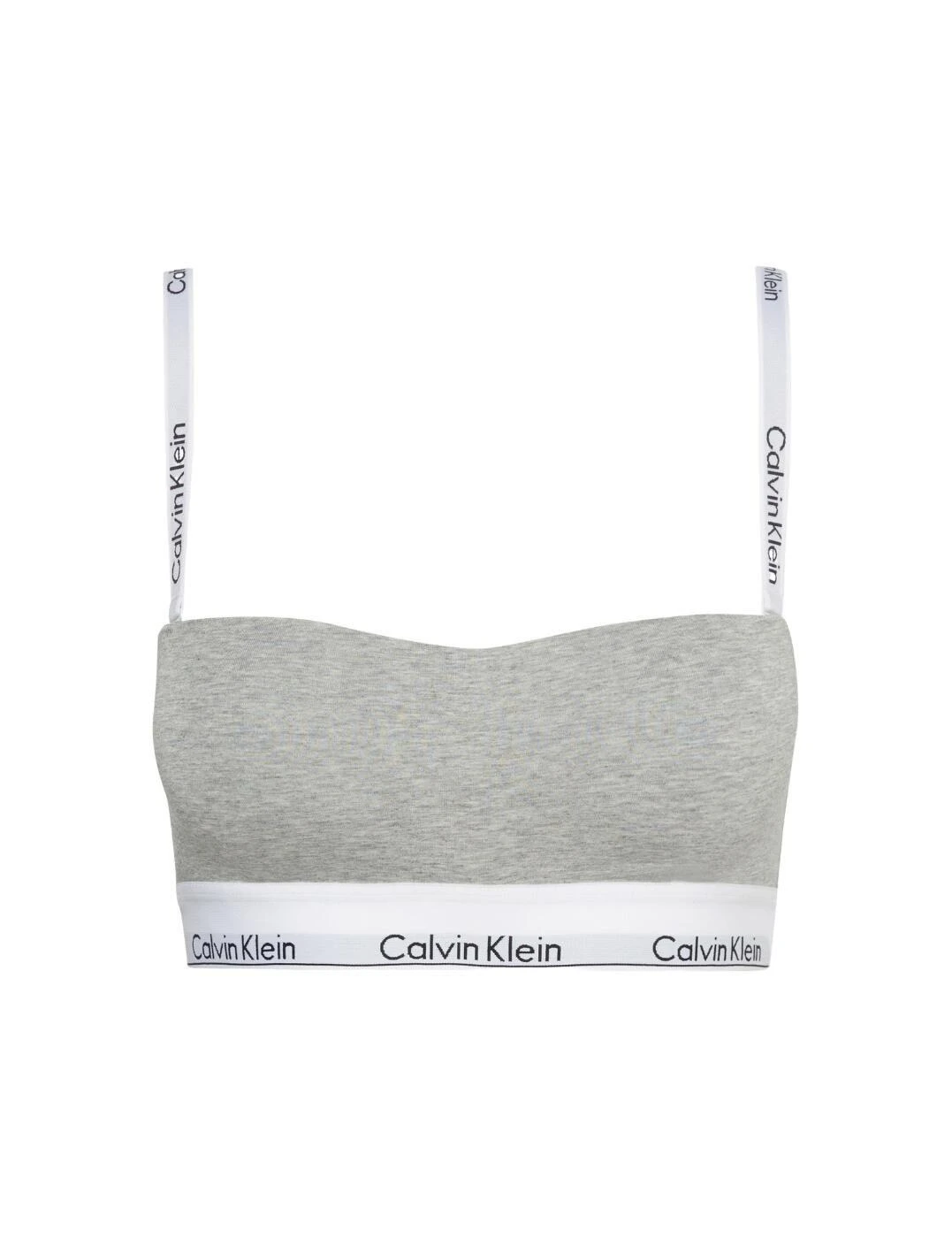 Calvin Klein Modern Cotton Lightly Lined Bandeau Bra - Grey Heather 7 Calvin Klein Modern Cotton Lightly Lined Bandeau Bra - Grey Heather - Image 7