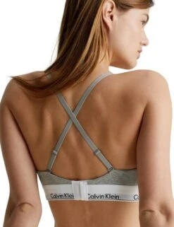 Calvin Klein Modern Cotton Triangle Post Surgery Bra - Grey Heather 6 Calvin Klein Modern Cotton Triangle Post Surgery Bra - Grey Heather -Belle Lingerie Store 64370 calvin klein modern cotton triangle post surgery bra grey heather 3