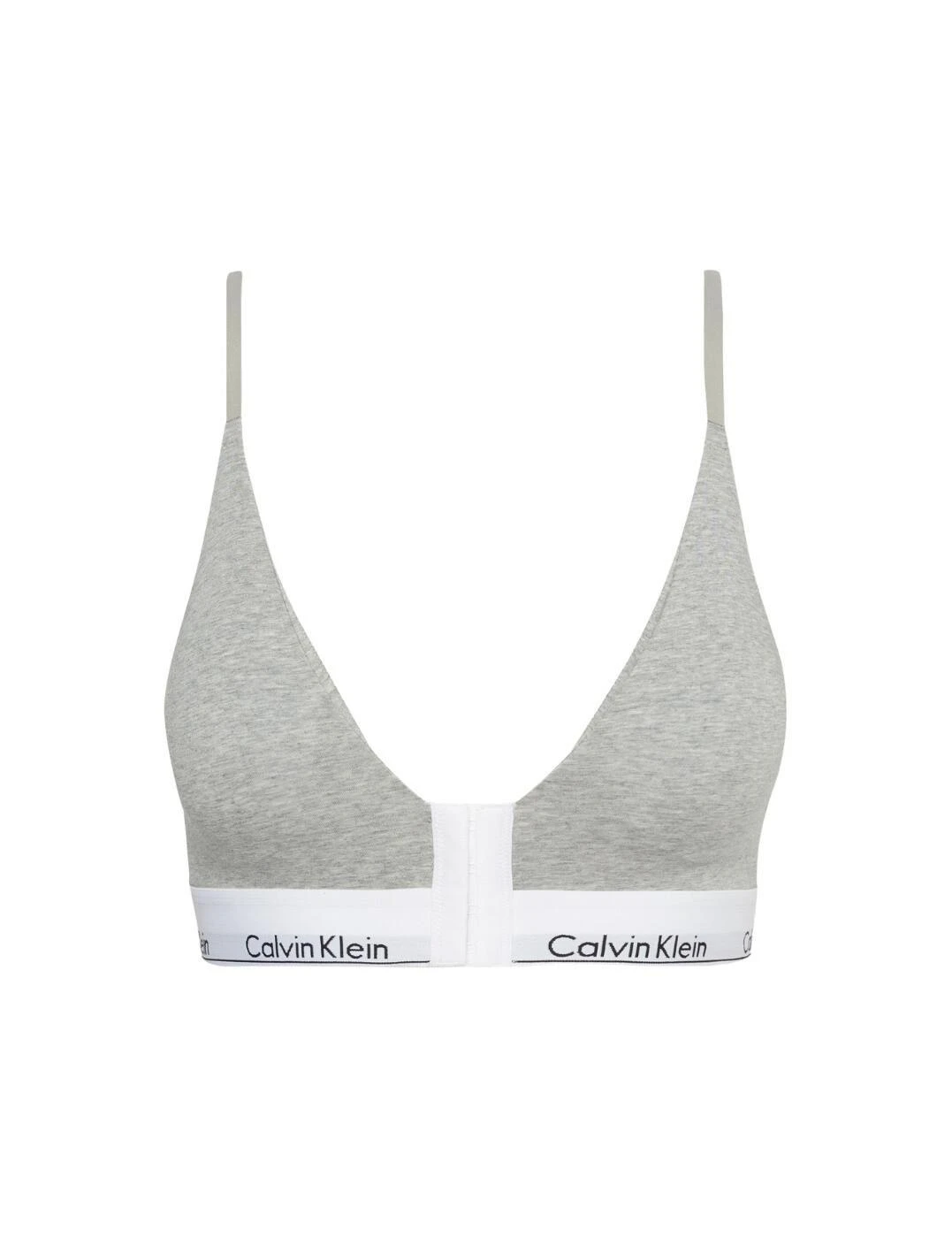 Calvin Klein Modern Cotton Triangle Post Surgery Bra - Grey Heather 4 Calvin Klein Modern Cotton Triangle Post Surgery Bra - Grey Heather - Image 4