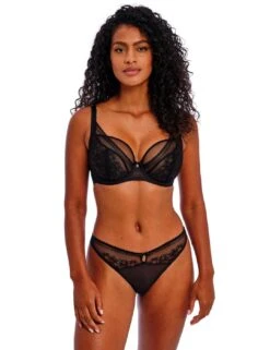 Freya Sydnie Brazilian Brief - Black -Belle Lingerie Store 64506 freya sydnie brazilian brief black 4
