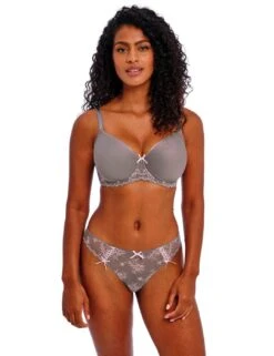 Freya Offbeat Decadence Brazilian Brief - Grey/Pink -Belle Lingerie Store 64514 freya offbeat decadence brazilian brief greypink 5
