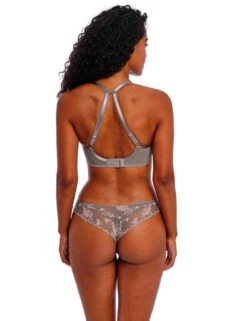 Freya Offbeat Decadence Brazilian Brief - Grey/Pink -Belle Lingerie Store 64514 freya offbeat decadence brazilian brief greypink 6