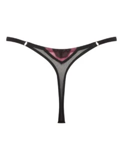 Gossard VIP Confession Thong - Burgundy/Black -Belle Lingerie Store 64547 gossard vip confession thong burgundyblack 5