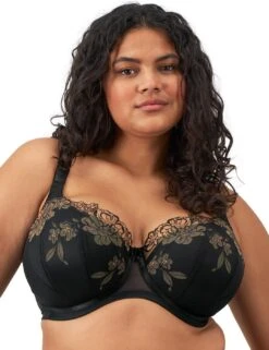 Elomi Teagan Padded Half Cup Bra - Black/Almond