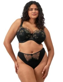 Elomi Teagan Thong - Black/Almond 13 Elomi Teagan Thong - Black/Almond -Belle Lingerie Store 64570 elomi teagan thong blackalmond 6