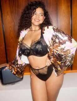 Elomi Teagan Thong - Black/Almond 15 Elomi Teagan Thong - Black/Almond -Belle Lingerie Store 64570 elomi teagan thong blackalmond 8