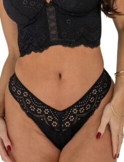 Pour Moi Swoon Thong - Black