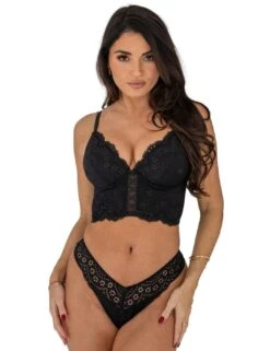 Pour Moi Swoon Thong - Black -Belle Lingerie Store 64812 pour moi swoon thong black 8