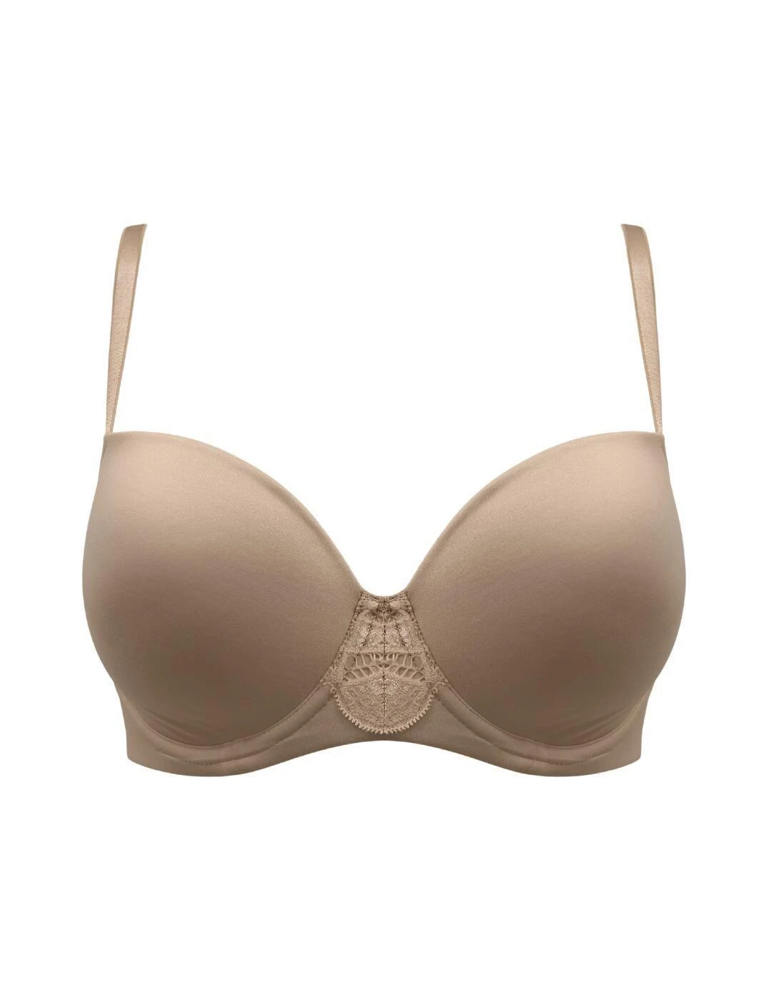 Pour Moi New Romance Balcony T Shirt Bra - Almond 3 Pour Moi New Romance Balcony T Shirt Bra - Almond - Image 3