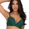 Pour Moi New Romance Padded Push Up Plunge Bra - Forest/Slate