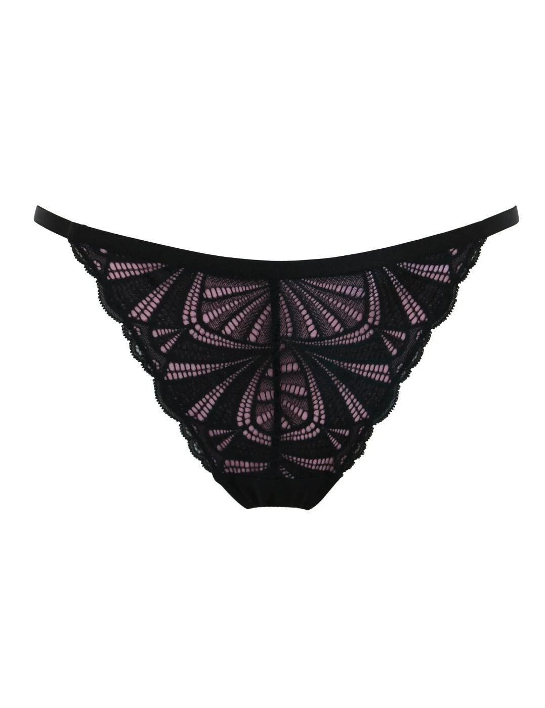 Pour Moi New Romance G String Thong - Black/Rose 5 Pour Moi New Romance G String Thong - Black/Rose - Image 5