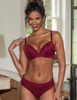 Pour Moi New Romance Brief - Cherry Red/Black -Belle Lingerie Store 64871 pour moi new romance brief cherry redblack 4