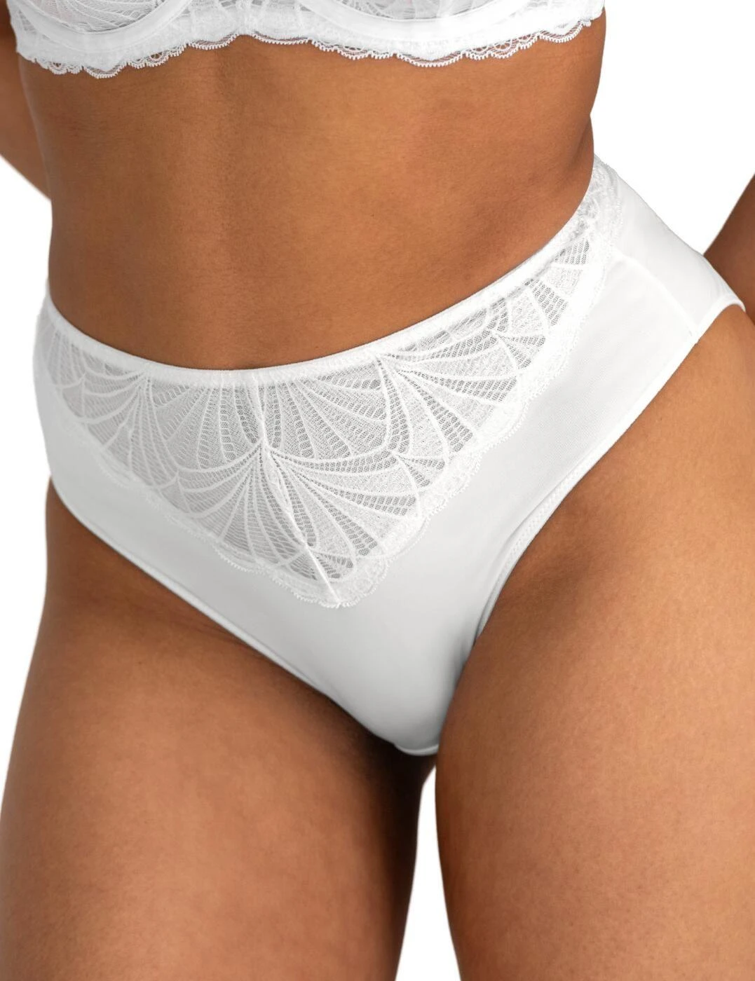 Pour Moi New Romance High Waist Brief - White 2 Pour Moi New Romance High Waist Brief - White - Image 2