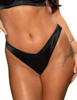 Pour Moi India Satin Brazilian Brief - Black