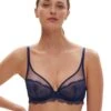 Simone Perele Canopee Plunging Underwired Bra - Midnight
