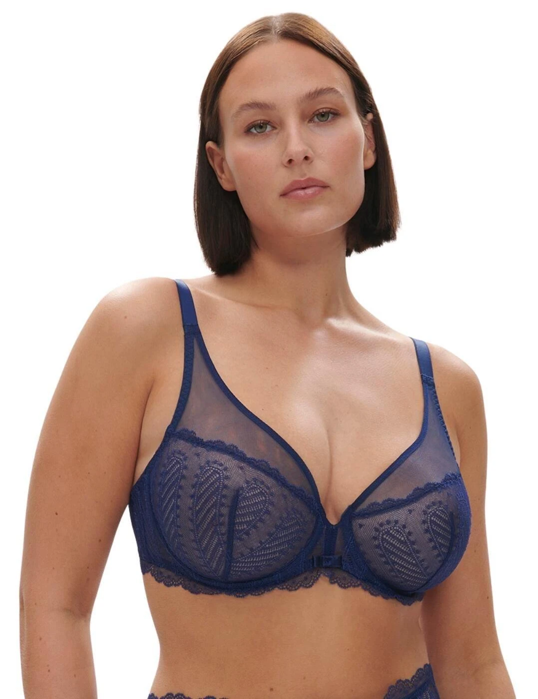 Simone Perele Canopee Plunging Underwired Bra - Midnight 6 Simone Perele Canopee Plunging Underwired Bra - Midnight - Image 6