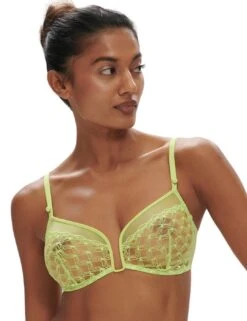 Simone Perele Rose Non Wired Bra - Lime -Belle Lingerie Store 64993 simone perele rose non wired bra lime 2
