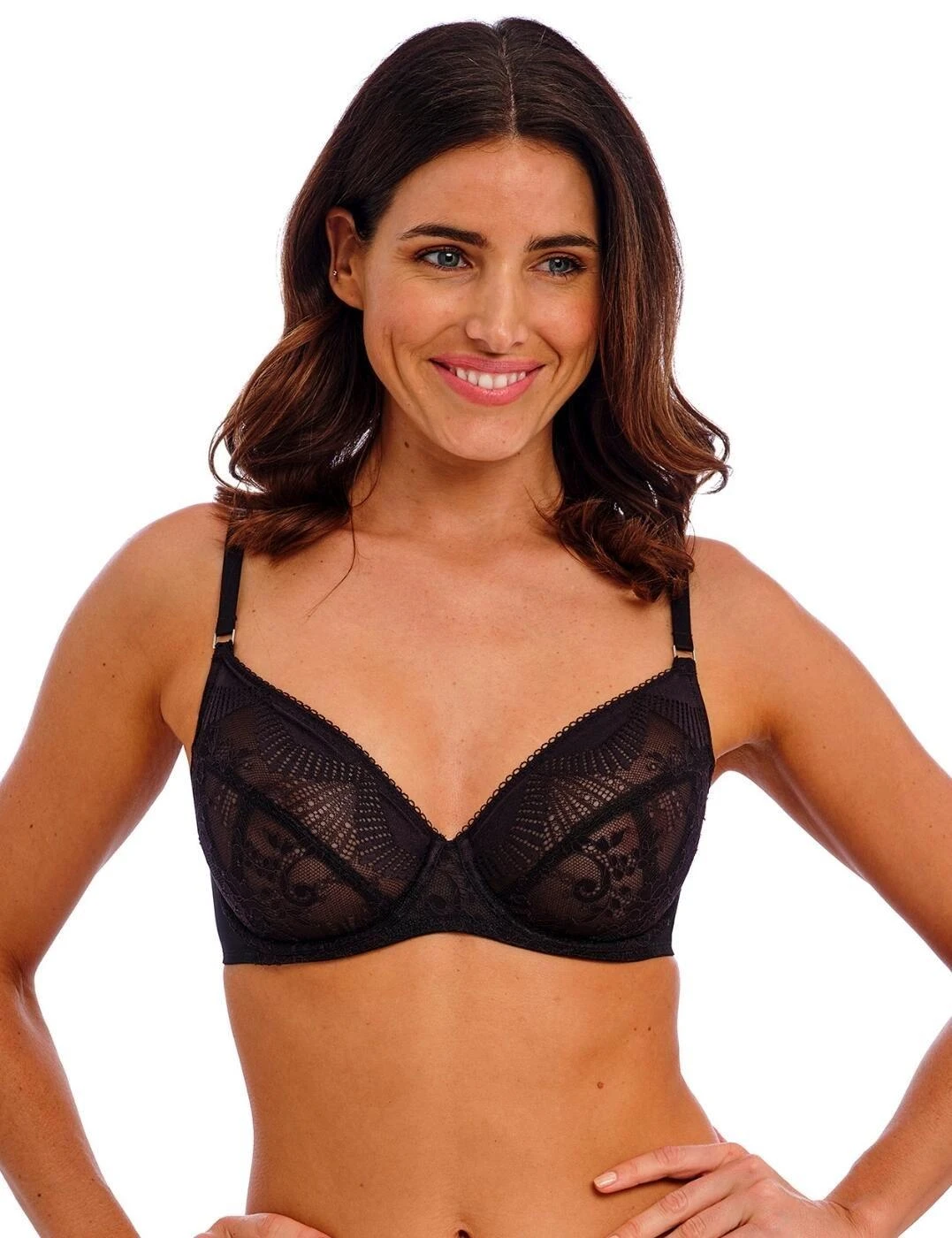 Wacoal Sensu Lace Underwired Bra - Black 1 Wacoal Sensu Lace Underwired Bra - Black