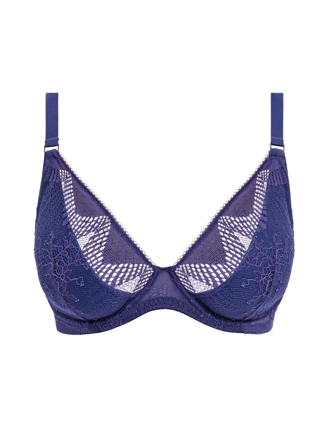 Wacoal Sensu Lace Underwired Plunge Bra - Dark Azure 5 Wacoal Sensu Lace Underwired Plunge Bra - Dark Azure - Image 5