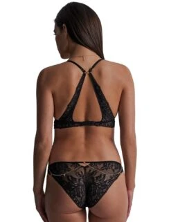 Aubade Gold Pleasure Triangle Bra - Black Light -Belle Lingerie Store 65197 aubade gold pleasure triangle bra black light 7