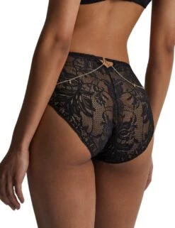 Aubade Gold Pleasure High Waist Brief - Black Light -Belle Lingerie Store 65198 aubade gold pleasure high waist brief black light 2