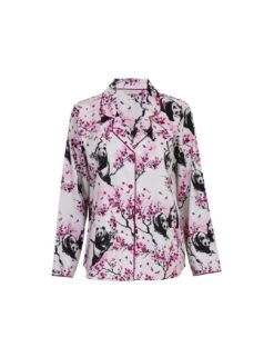 Cyberjammies Penelope Panda Print Pyjama Top - White Mix -Belle Lingerie Store 65203 cyberjammies penelope panda print pyjama top white mix 3