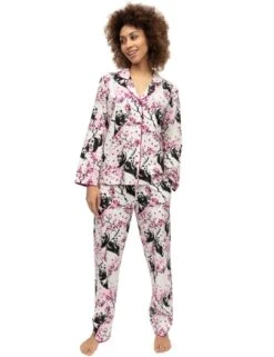 Cyberjammies Penelope Panda Print Pyjama Top - White Mix -Belle Lingerie Store 65203 cyberjammies penelope panda print pyjama top white mix 4